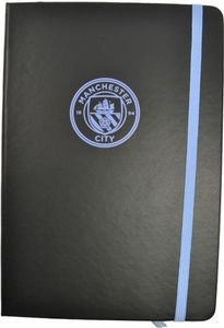 Manchester City FC - Zápisník "Premium", Crest, A5 BS4583 (jedna veľkosť) (čierna/modrá)