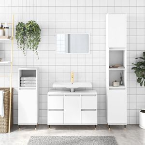 The Living Store Kúpeľňová skrinka biela 80x33x60 cm materiál na báze dreva