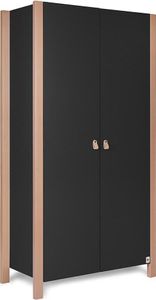 FURNLUX Kinderkleiderschrank Etude Schwarz 96cm / Hauptfarbe: Schwarz / Abmessungen: 96 x 179 x 47 cm