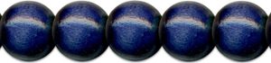 35 Holzperlen 12mm Perlen  basteln fädeln Holz sortiert blau