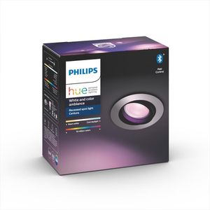 Philips Hue Bluetooth White & Color Ambiance Centura - Einbauspot Aluminium rund