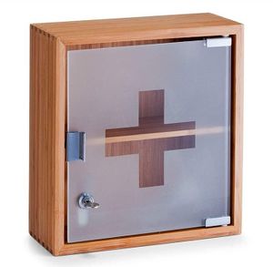 Theo&Cleo Medizinschrank aus Bambus, Abschließbarer Arzneischrank, Hausapotheke, Erste Hilfe Schrank,Glastür mit Schloss (2 Fächer) Theo&Cleo Medizinschrank aus Bambus, Abschließbarer Arzneischrank, Hausapotheke, Erste Hilfe Schrank,Glastür mit Schloss (2 Fächer)