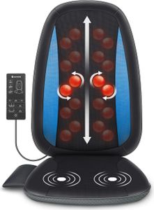 COMFIER Shiatsu masážny vankúš na sedenie s ohrevom, Shiatsu masážny vankúš na masáž chrbta, relaxácia pre celý chrbát, vhodný do kancelárie, domácnosti a všade inde, darčeky