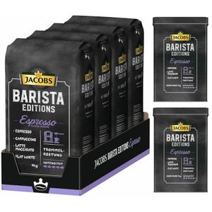 JACOBS Kaffeebohnen Barista Editions Espresso Esproessobohnen 4x1 kg +2 Dosen