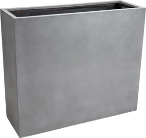 VIVANNO Pflanzkübel Raumteiler Fiberglas "Elemento", Beton-Design, Grau 88x30x75 cm