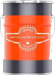 BEKATEQ Metallschutzlack 4in1 Metallfarbe 5L Anthrazitgrau I Grundierung + Rostschutzfarbe + Zwischenanstrich + Deckanstrich I Metalllack für Dach, Fenster, Türen, Zaun LS-570