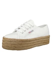 Superga Cotropew Damen Leinenschuhe in Marineblau – 5 UK / Weiß