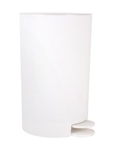 MSV Kosmetikeimer Osaki Mülleimer Treteimer Abfalleimer - 3 Liter – mit herausnehmbaren Inneneimer - Weiß