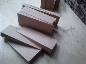 6 große Hartholzkeile 200x60x60mm Buche (LxBxH)