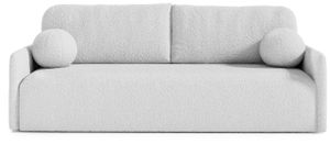 BroMARKT Sofa CLOUD Schlaffunktion Bettkasten Couch 206x95x87cm Weiß