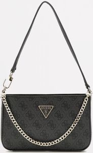 GUESS Clutch kabelka přes rameno Eco Erica Coal Logo : šedá Barevný sortiment: šedá