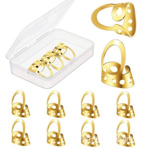 INF 8er-Pack Gitarren-Daumenfingerplektren für Gitarre, Banjo usw. Gold