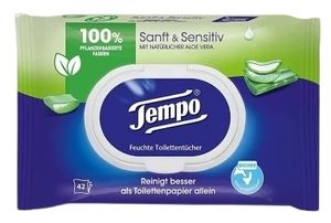 Tempo, Nawilżany papier toaletowy, 3x42 sztuki (PRODUKT Z NIEMIEC)