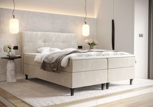 Boxspringová posteľ s úložným priestorom DORINA COMFORT - 140x200, béžová