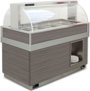 KBS Salatbar 2075x774x1310 mm geschlossener Aufbau beidseitig aufklappbar