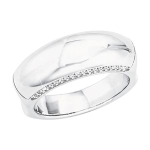JOOP! Damen Ring aus 925 Sterling Silber mit Zirkonia in silberfarben - 20276, Ringgröße (Durchmesser):56 (17.8 mm Ø)