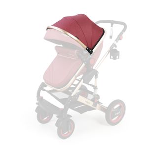 Daliya® Sonnenverdeck für Bambimo Kinderwagen inkl. Rahmen  ( Elegance Rot )