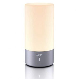 AUKEY LT-T6, LED noční lampička, dotykové ovládání stolní lampy 360°, stmívatelná dotyková stolní lampa, RGB atmosférická lampa, 3 úrovně jasu, náladová lampa do ložnice