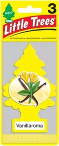 Osviežovač vzduchu do auta Little Trees s vôňou vianočného stromčeka a vanilkovou príchuťou 3PAK