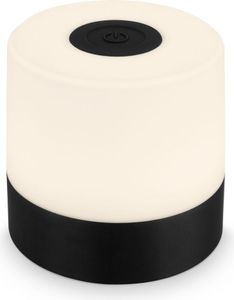 BRILONER SMAL LED Tischlampe kabellos, IP44 Spritzwasserschutz, Touchfunktion, in Stufen dimmbar, Warmweißes Licht, schwarz, 7 x 7 cm