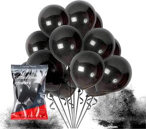 50x Luftballons Ballons Luftballon für Luft und Helium schwarz