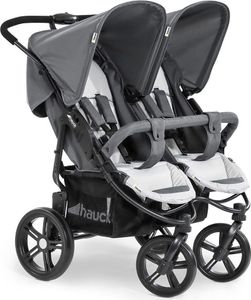 Hauck Roadster Duo SLX, Osłonka na nogi, Wózek spacerowy podwójny, Każda płeć, Możliwość złożenia, Szary