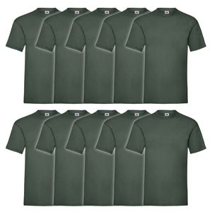 10er Pack Fruit of the Loom Valueweight T-Shirt Farbe: flaschengrün Größe: XL