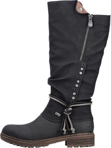 Rieker Damen Winterstiefeletten 25693-37, 25693-38, 25693-39, 25693-40, 25693-41, 25693-42, 25693-43 RIE-Z4759 schwarz/schwarz/brandy 43 [Schuhe Frau]