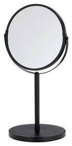 Kosmetikspiegel - Schwarz - Metall - Ø 17 cm
