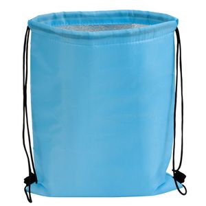 Kühltasche ca. 32 x 42 cm Einkaufstasche mit Tragekordeln Kühlrucksack hellblau