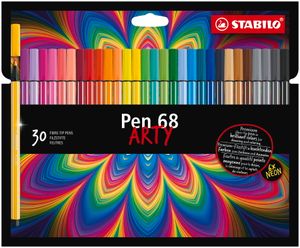 Fixa STABILO Pen 68 sada 30 ks v kartonovém pouzdru "ARTY"