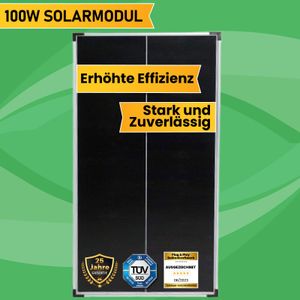 2 X 100W Mono Solarmodul Solarpanel für Camper, Wohnwagen & Wohnmobil Silber-46