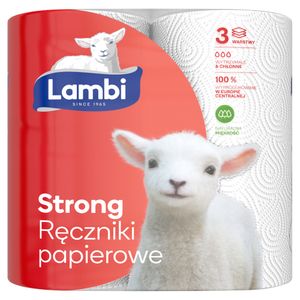 Papierové utierky Lamby, 2 rolky, odolné