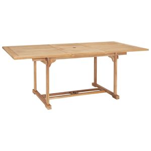 vidaXL Garten-Ausziehtisch 150-200x100x75 cm Massivholz Teak