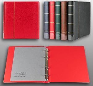 Prophila Collection Album A5 Standard-Ringbinder für Münzen Banknoten Postkarten ETB (rot)