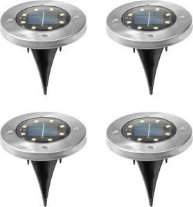 Home & Garden HI LED-Solar-Bodeneinbauleuchten 4er Set