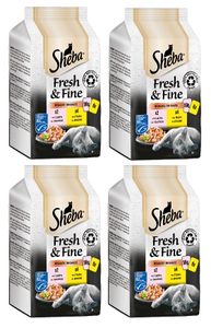 SHEBA Portionsbeutel Multipack Fresh & Fine in Sauce mit Lachs MSC und mit Huhn 4 x 6x50g