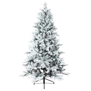 150cm umělý vánoční stromek, jedle s 694 špičkami a kovovým stojanem na vánoční stromek - nehořlavý a snadno sestavitelný umělý jedlový stromek , umělý vánoční stromek, bílý