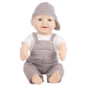 Neugeborene Babypuppen Kleidung für 10 11 Zoll Reborn Girl Doll Overalls Hut 