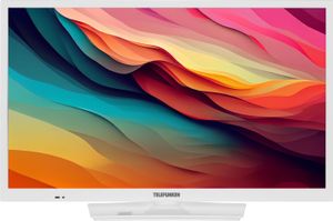 Telefunken 24 Zoll Fernseher XH24O550M-W - HD-Ready Fernseher mit integriertem Triple-Tuner, weiß