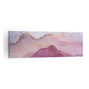Bild auf Leinwand - Leinwandbild - Einteilig - Marmor Pink Violett - 160x50cm - Wand Bild - Wanddeko - Wandbilder - Leinwanddruck - Bilder - Wanddekoration - Leinwand bilder - Wandbild - AB160x50-4668