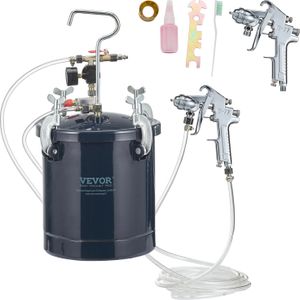 VEVOR Druckbehälter Farbbehälter Sprühfarbe Drucktopf 10 L Drucktank, 60 psi Lackierpistole Farbbehälter Φ 52 x 32 cm Spray Paint Pressure Pot Tank Paint Container Farbspritzpistolen Lacken, Flecken