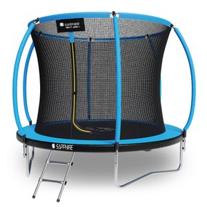 TRAMPOLINA OGRODOWA z siatką wewnętrzną 312cm SAPPHIRE dla dzieci +DRABINKA