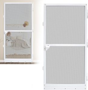 JOIEYOU zástěna proti hmyzu balkonové dveře s hliníkovým rámem120x240cm zástěna proti hmyzu dveře moskytiéra zástěna proti hmyzu dveře pro balkonové dveře a dveře na terasu