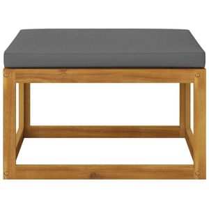 vidaXL Fußhocker mit Dunkelgrauem Polster Akazie Massivholz vidaXL Fußhocker mit Dunkelgrauem Polster Akazie Massivholz