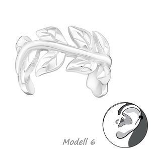 Ohrklemme Silber 925: Ear Cuff Ohrring ohne Loch / Ohrmanschette Modell 6