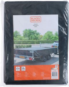 BLACK+DECKER Anhängerplane 3 x 4 M 14 Aluminium-Ösen Wasserabweisend