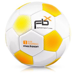 meteor FBX Kinder Fußball Ball kleine Sportball Kleinkinder Freizeitball für drinnen und draußen Ball für Mädchen und Jungen Größen: #1 weiß