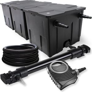 SunSun kompletní sada: CBF-350C jezírkový filtr do 90000 l jako průtokový filtr, NEO10000 SuperECO jezírkové čerpadlo 10000l/h 80W, CUV-672 jezírkový čistič UVC s 72W, 25m jezírková hadice 25 mm SunSun kompletní sada: CBF-350C jezírkový filtr do 90000 l jako průtokový filtr, NEO10000 SuperECO jezírkové čerpadlo 10000l/h 80W, CUV-672 jezírkový čistič UVC s 72W, 25m jezírková hadice 25 mm