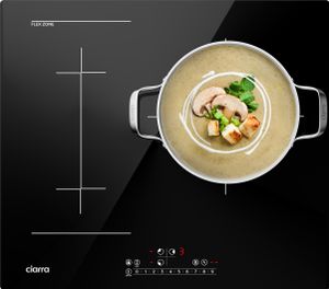 CIARRA Flex indukčná varná doska 60 cm 3-zónová vstavaná indukčná varná doska s jednou flex zónou 6500W VM3BFBIH